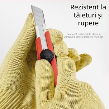 Mănuși din aramidă rezistente la temperaturi înalte, izolare termică, protecție împotriva arsurilor și tăierilor, potrivite pentru cuptor și cuptor cu microunde până la 500°C.