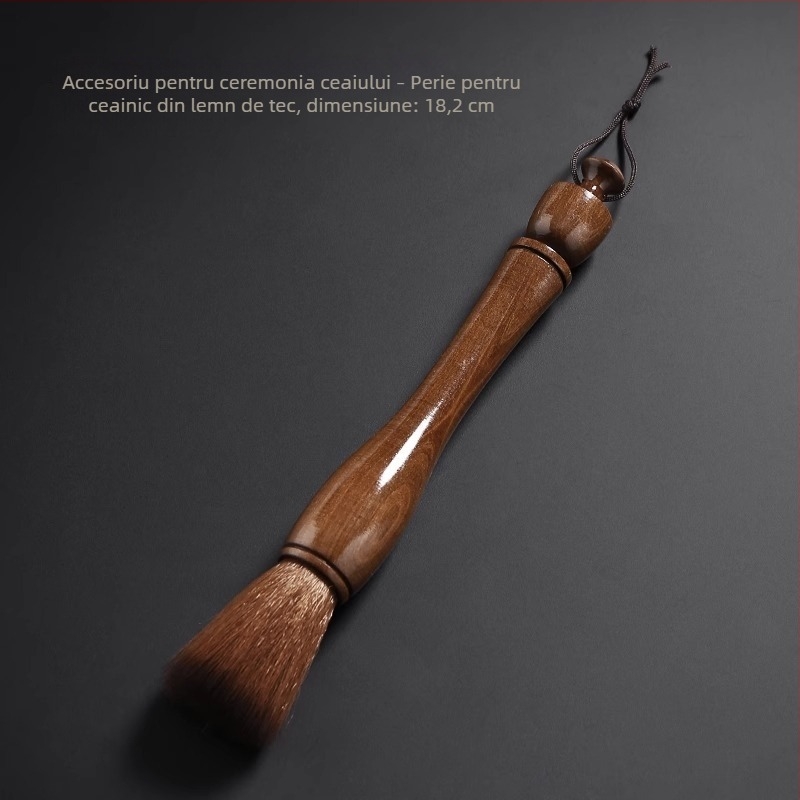 Set premium din lemn pentru întreținerea ceaiului și accesorii pentru ceremonia ceaiului, cu tavă de ceai, masă de ceai și perie de întreținere pentru ceai