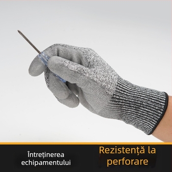 Dengsheng 659 Mănuși anti-tăiere, Nivel 5, Armură moale, Îngroșate, Rezistente la uzură pentru bucătărie, HPPE