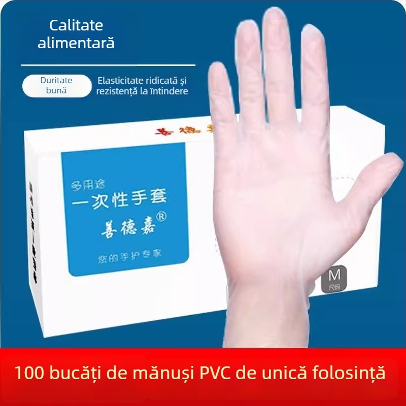 Mănuși de unică folosință din PVC-latex, pentru bucătărie, coacere, manipulare aluat, vase și treburi casnice