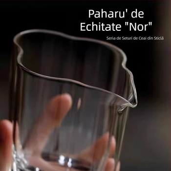 Pahar din borosilicat transparent pentru distribuția ceaiului, cu separator de ceai, rezistent la temperaturi înalte, stil japonez