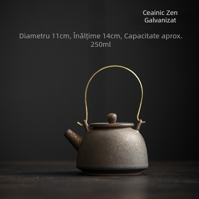 Ceainic ceramic vintage, stil japonez, set de ceai pentru uz casnic, în sufragerie, cu filtru