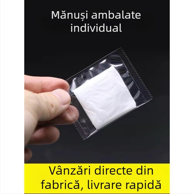 Mănuși de unică folosință, transparente, ambalate individual, din polietilenă mai groase, pentru servire; pentru homar și livrare pizza