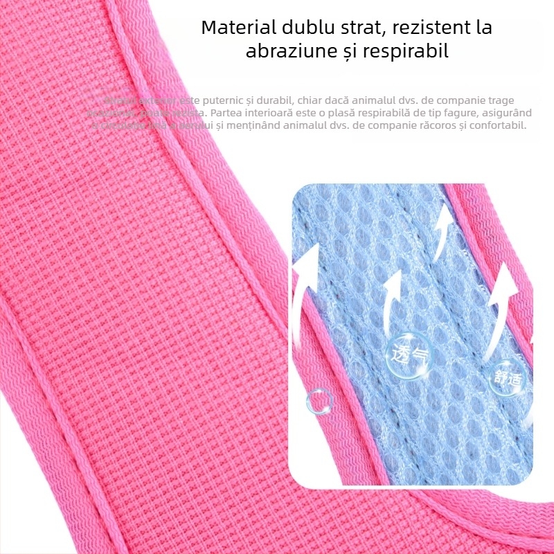 Hamă de plimbare pentru câini cu jucărie detașabilă, ham pentru piept și spate, pentru câini mari, medii și mici (corgi, schnauzer) pentru ieșiri în aer liber