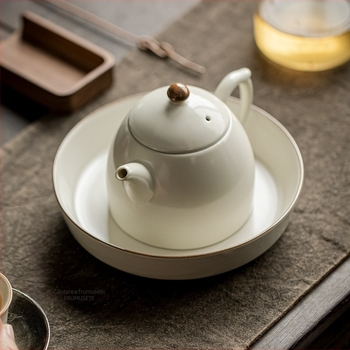 Ceainic ceramic pentru ceremonia ceaiului în stil chinezesc Song, vas unic pentru prepararea ceaiului, set tradițional de ceai