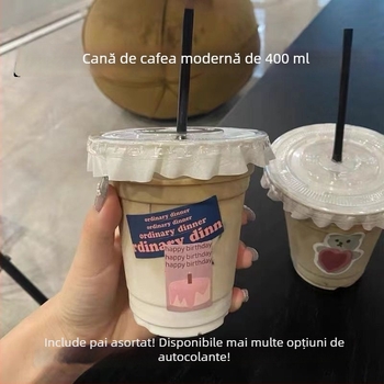 Cupe de plastic, de unică folosință, pentru băuturi: ceai cu lapte, cafea și alte băuturi