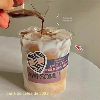Cupe de plastic, de unică folosință, pentru băuturi: ceai cu lapte, cafea și alte băuturi