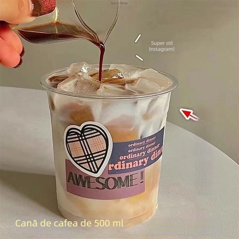 Cupe de plastic, de unică folosință, pentru băuturi: ceai cu lapte, cafea și alte băuturi