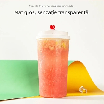 Ceașcă pentru ceai cu lapte, diametru 90 mm, capacitate 500 ml, finisaj mat, etanșabilă, fabricată prin injecție din PP