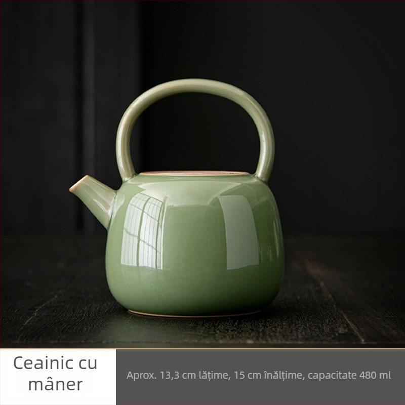 Ceainic ceramic cu capacitate mare, cu filtru pentru ceai parfumat, stil retro, utilizare casnică