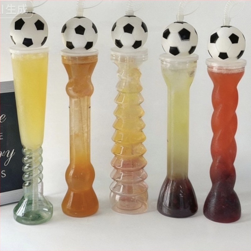 Pahar PET din plastic pentru ceai cu lapte și suc, cană de apă pentru activități în aer liber, design desen animat