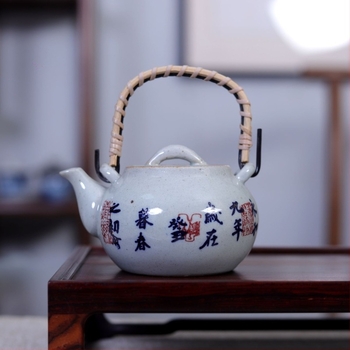 Yizitao Lanting Preface ceainic cu mâner, ceramică brută, stil antic, ceai Gongfu
