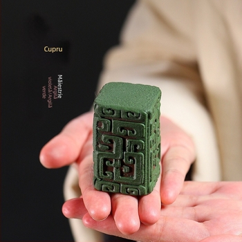 Suport pentru capac din Yixing cu nisip mov – model bronzat de nori – accesoriu pentru ceai Kung Fu și decor pentru masă