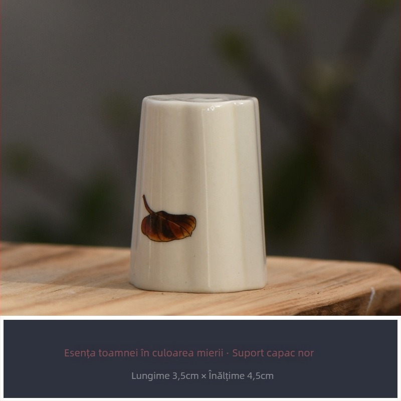 Suport ceramic pentru capac în ceremonia ceaiului, ornament de birou creativ – tea pet