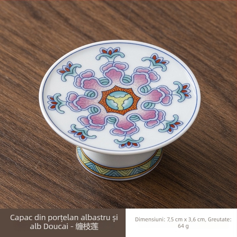 Suport ceramic pentru capacul ceaiului din lut purpuriu, suport pentru capac, accesorii ceremonie ceai, decor pentru ceai