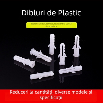 Tub de expansiune din plastic M6, diametru 6 mm, dop PE, șurub de expansiune în formă de pește