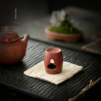 Suport ceramic pentru capac, în stil zen, pentru ceainic din lut purpuriu, suport pentru capac, mic ornament, accesoriu pentru ceremonia ceaiului