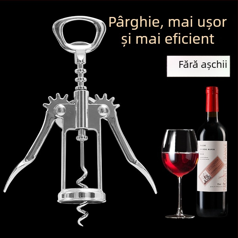 Deschizător multifuncțional de sticle de vin, cu cuțit Seahorse, portabil