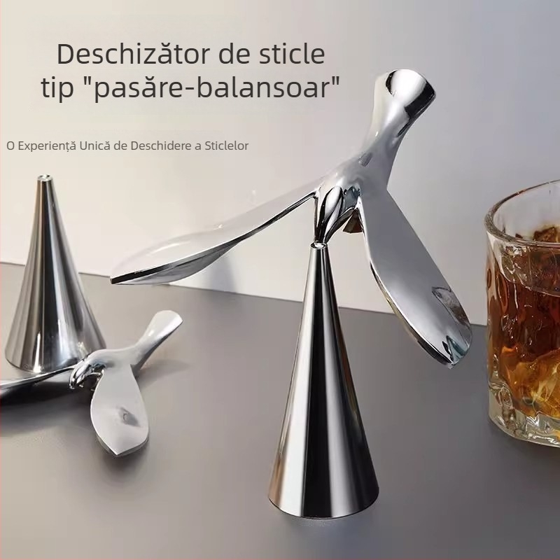 Pasăre plutitoare pentru birou – deschizător de sticle din aliaj de zinc și figură de relaxare