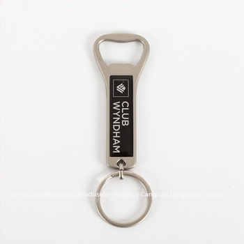 Deschizător de sticle din aliaj de zinc, breloc metalic cu design de logo, accesoriu de bucătărie