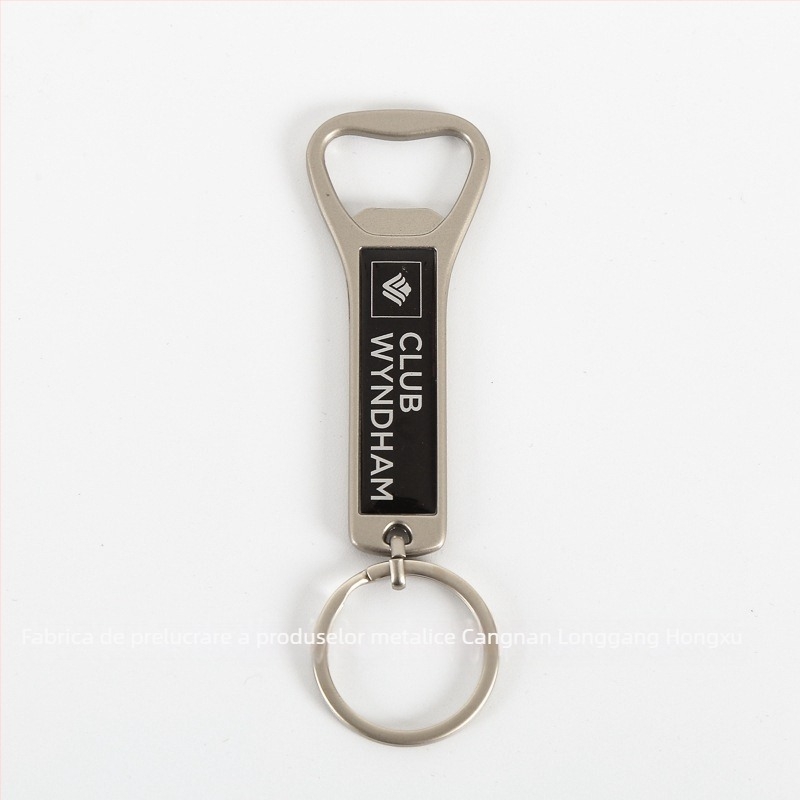 Deschizător de sticle din aliaj de zinc, breloc metalic cu design de logo, accesoriu de bucătărie