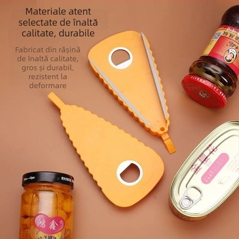 Deschizător multifuncțional pentru sticle și conserve, portabil, deschizător rotativ pentru capace în stil japonez
