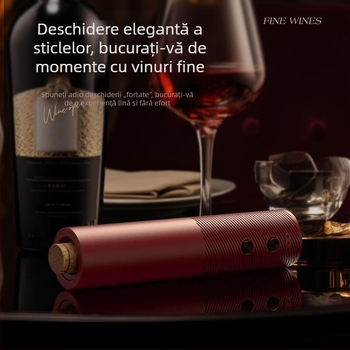Deschizător electric de vin multifuncțional, din plastic, reîncărcabil prin USB, pentru uz casnic