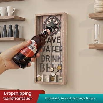 Deschizător de bere pentru perete, din fontă, stil european retro, design creativ în stil american