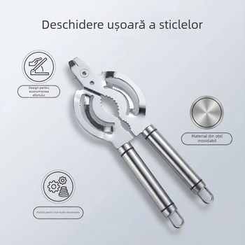 Set creativ pentru deschiderea conservelor și a sticlelor – instrument de bucătărie din oțel inoxidabil