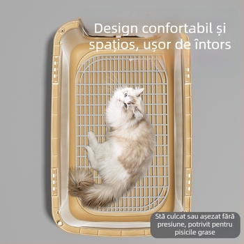 Transporter de animale pentru pisici și câini de la mici la medii, cușcă auto portabilă din PP