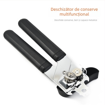 Deschizător de conserve din oțel inoxidabil, cuțit pentru conserve — instrument de bucătărie multi-funcțional, deschizător de sticle de bere
