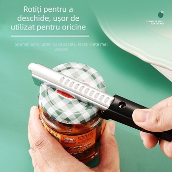 Deschizător multifuncțional pentru sticle și conserve din oțel inoxidabil, cu capac răsucit – unealtă universală de bucătărie