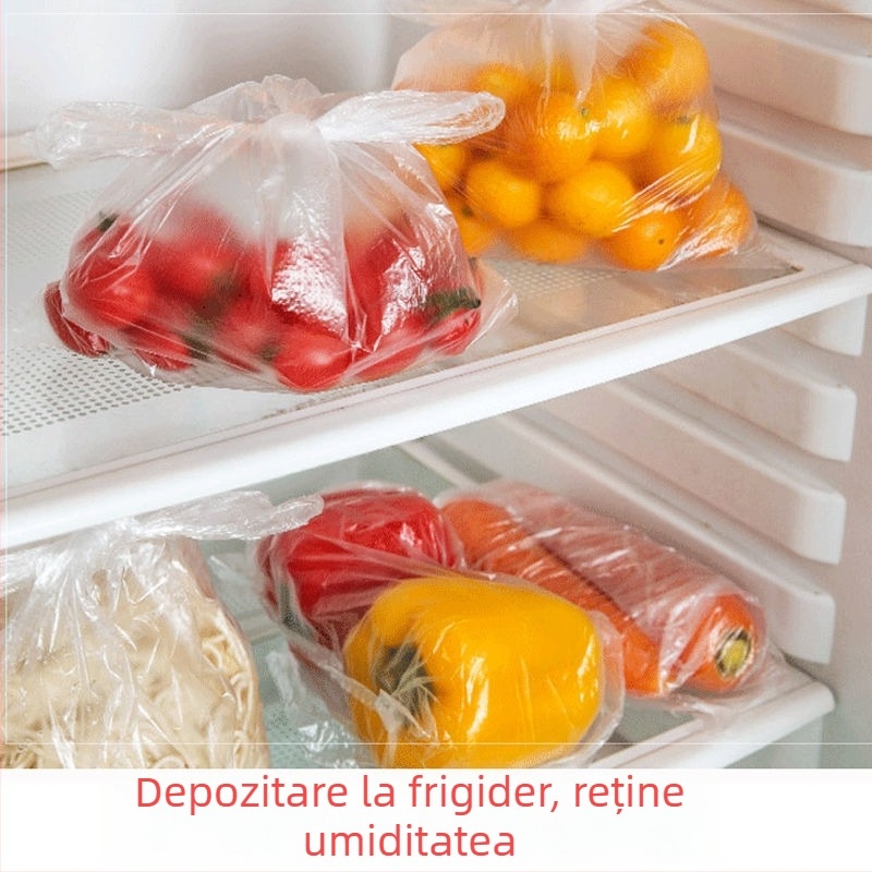 Sac de conservare pentru bucătărie, pentru alimente refrigerate, sac de depozitare alimentar de calitate, plastic de unică folosință, deschidere ușoară