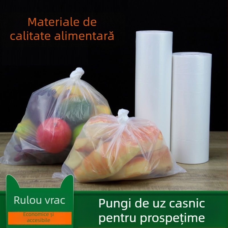 Sac de conservare pentru bucătărie, pentru alimente refrigerate, sac de depozitare alimentar de calitate, plastic de unică folosință, deschidere ușoară