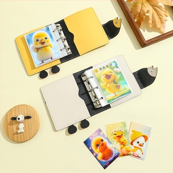 Rățușcă galbenă drăguță: album de carduri și cărți poștale, sloturi pentru carduri de 3 inch, pagini cu o singură celulă, album pentru poze Polaroid
