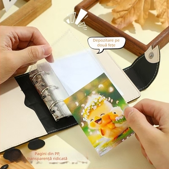 Rățușcă galbenă drăguță: album de carduri și cărți poștale, sloturi pentru carduri de 3 inch, pagini cu o singură celulă, album pentru poze Polaroid