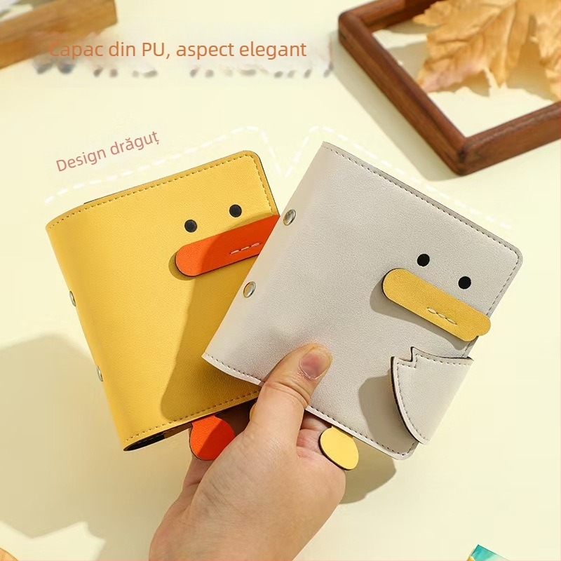 Rățușcă galbenă drăguță: album de carduri și cărți poștale, sloturi pentru carduri de 3 inch, pagini cu o singură celulă, album pentru poze Polaroid
