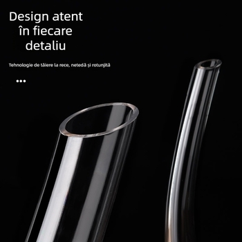 Decantor de vin cu motiv harpă, în formă U, cristal de înaltă calitate pentru uz casnic