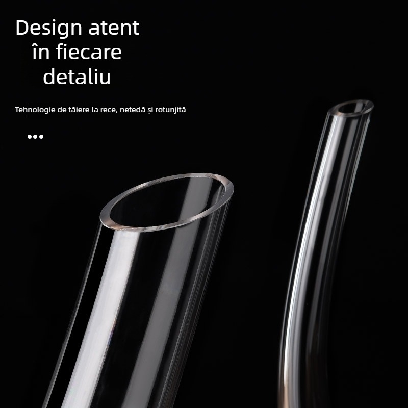 Decantor de vin cu motiv harpă, în formă U, cristal de înaltă calitate pentru uz casnic