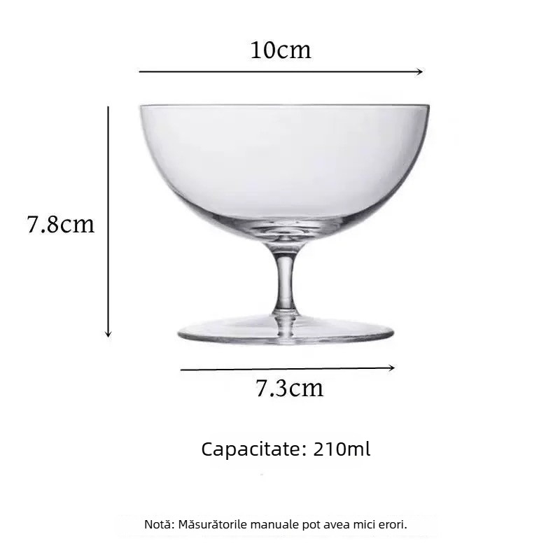 Kimura pahar de cocktail din cristal ultra-subțire, cu picior mic, stil clasic, pahar creativ pentru vin 201–300 ml