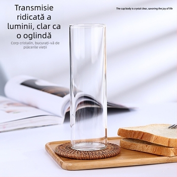 Pahar de cocktail în stil japonez, drept, sticlă transparentă, 301–400 ml, design modern minimalist