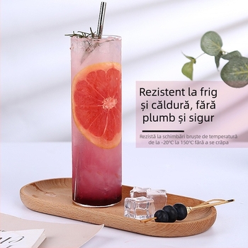Pahar de cocktail în stil japonez, drept, sticlă transparentă, 301–400 ml, design modern minimalist