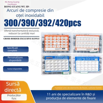 Set de arcuri din oțel inoxidabil, arcuri de compresie, 23 dimensiuni, amortizare a șocurilor