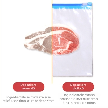 10 pungi frigider cu închidere automată, stil sertar, pentru fructe și legume, pungi din plastic pentru prospețime