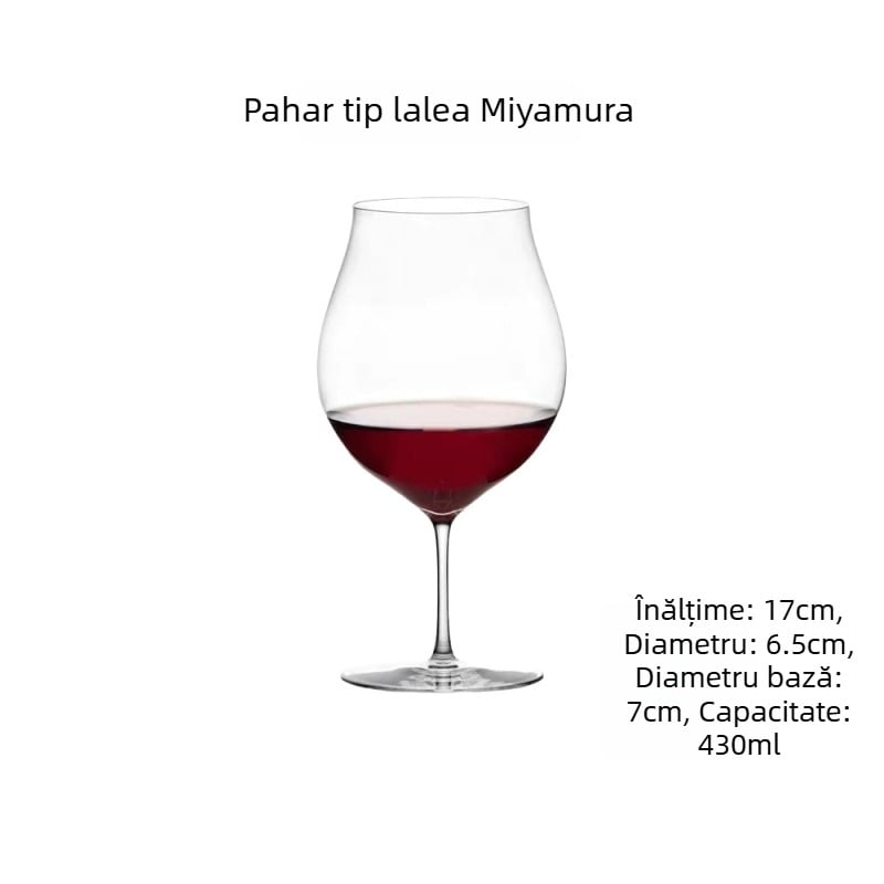 GENIYA pahare de vin în stil japonez, cu picior înalt, potrivite pentru vin roșu, vin alb și șampanie