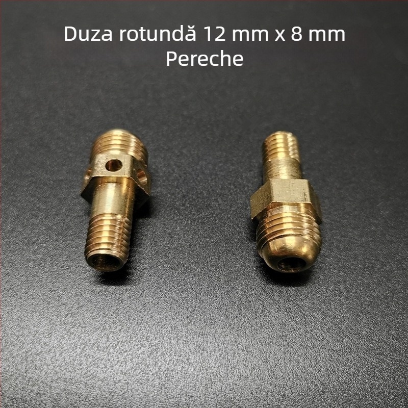 Set de duze din alamă pentru aragaz – componente pentru modificarea sursei de gaz, regulator de aer și duză de pulverizare