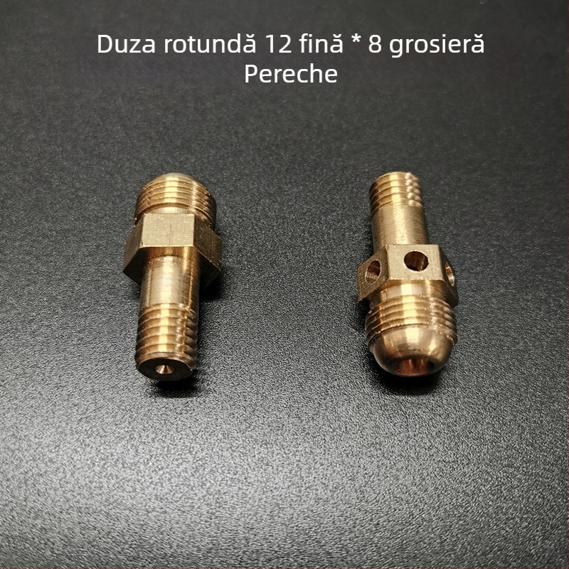 Set de duze din alamă pentru aragaz – componente pentru modificarea sursei de gaz, regulator de aer și duză de pulverizare