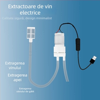 Pompa electrică pentru vin pentru uz casnic, cu încărcare USB
