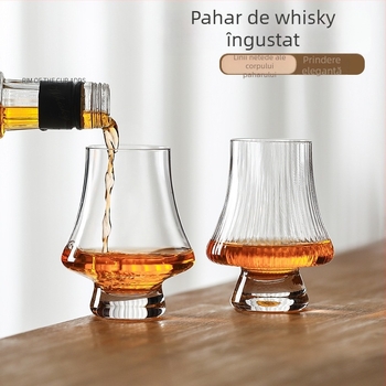 Pahar de whisky în stil franțuzesc, pahar aromat, pahar vintage pentru băuturi, pahar de degustare pentru spirtoase