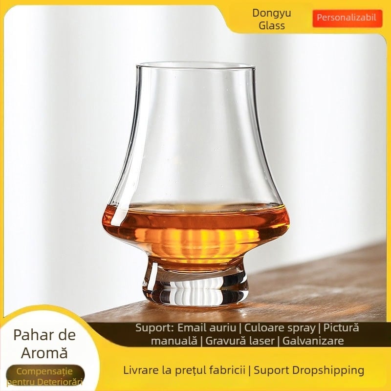 Pahar de whisky în stil franțuzesc, pahar aromat, pahar vintage pentru băuturi, pahar de degustare pentru spirtoase